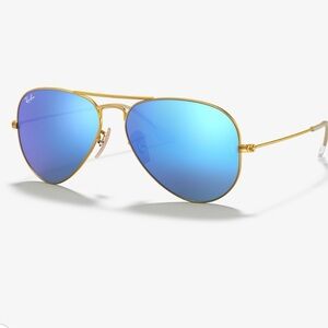 New Ray-Ban Aviator Flash Lenses Blue